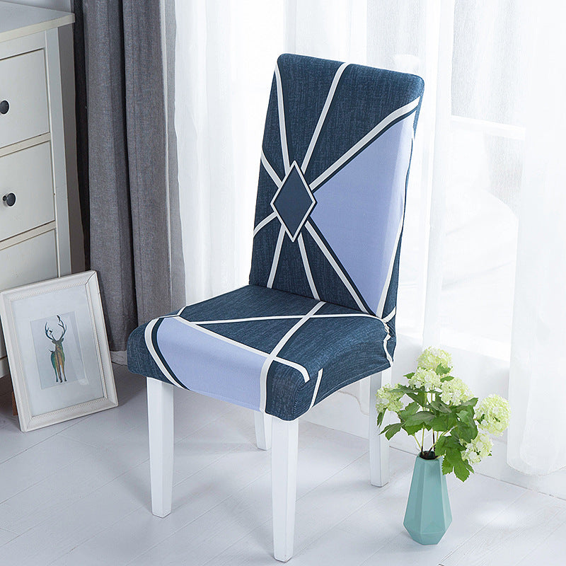 HKM-865491 Elastic Chair Cushion Cover for Home and Hotel – Modern Geometric Styles, Polyester Fiber, Versatile Use