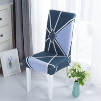 HKM-865491 Elastic Chair Cushion Cover for Home and Hotel – Modern Geometric Styles, Polyester Fiber, Versatile Use