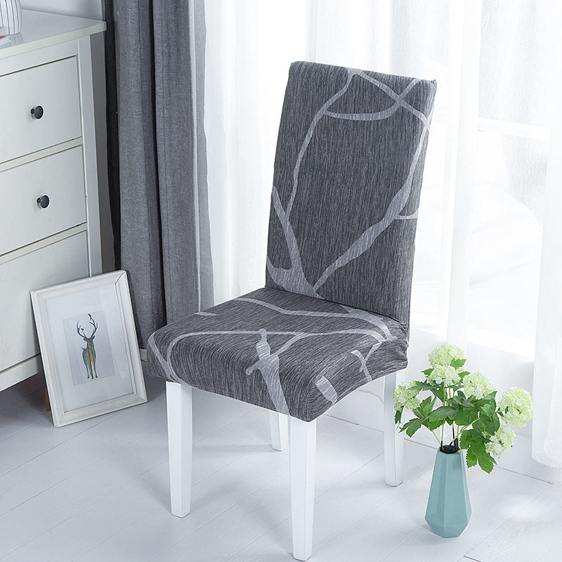 HKM-865491 Elastic Chair Cushion Cover for Home and Hotel – Modern Geometric Styles, Polyester Fiber, Versatile Use