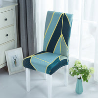 HKM-865491 Elastic Chair Cushion Cover for Home and Hotel – Modern Geometric Styles, Polyester Fiber, Versatile Use