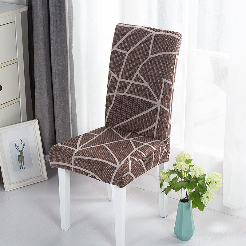 HKM-865491 Elastic Chair Cushion Cover for Home and Hotel – Modern Geometric Styles, Polyester Fiber, Versatile Use