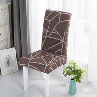 HKM-865491 Elastic Chair Cushion Cover for Home and Hotel – Modern Geometric Styles, Polyester Fiber, Versatile Use