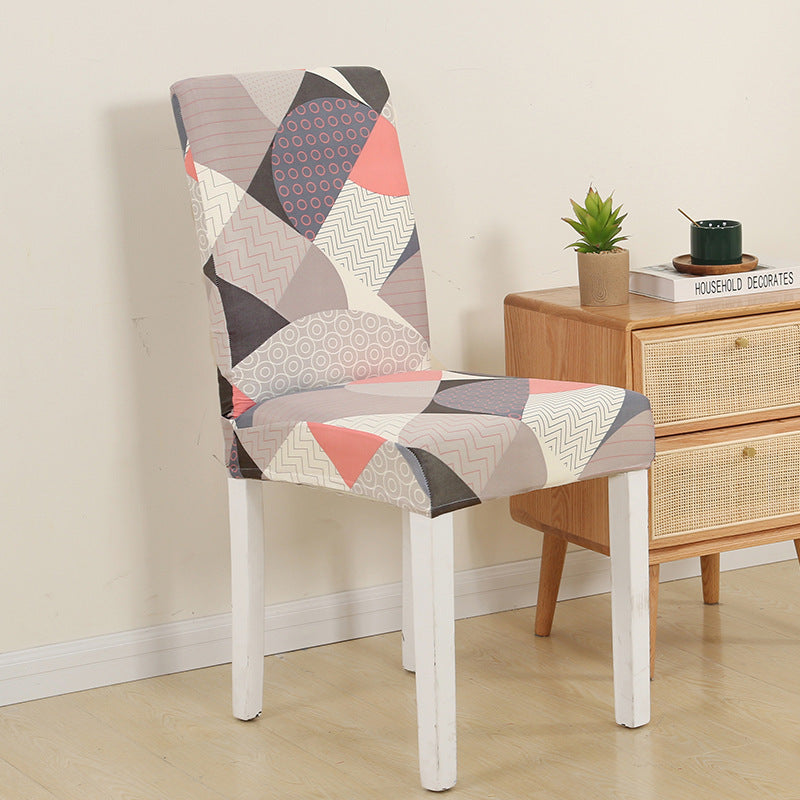 HKM-865491 Elastic Chair Cushion Cover for Home and Hotel – Modern Geometric Styles, Polyester Fiber, Versatile Use