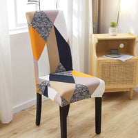 HKM-865491 Elastic Chair Cushion Cover for Home and Hotel – Modern Geometric Styles, Polyester Fiber, Versatile Use