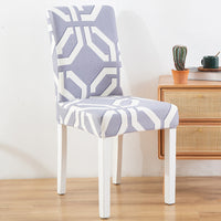 HKM-865491 Elastic Chair Cushion Cover for Home and Hotel – Modern Geometric Styles, Polyester Fiber, Versatile Use