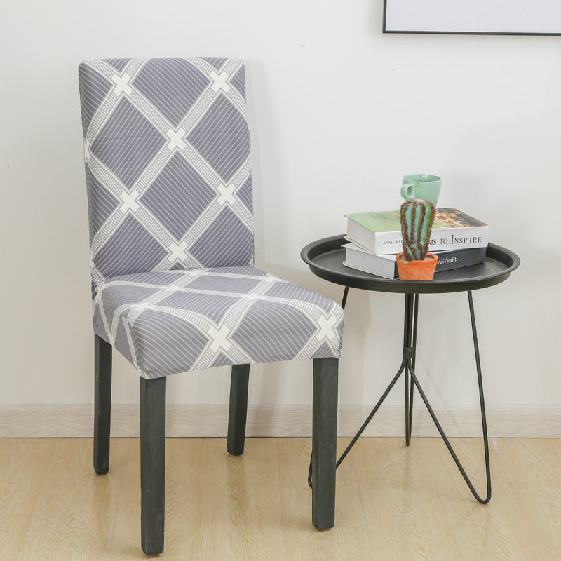 HKM-865491 Elastic Chair Cushion Cover for Home and Hotel – Modern Geometric Styles, Polyester Fiber, Versatile Use