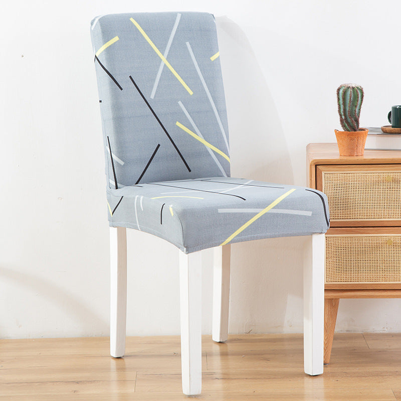 HKM-865491 Elastic Chair Cushion Cover for Home and Hotel – Modern Geometric Styles, Polyester Fiber, Versatile Use