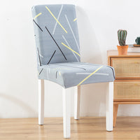 HKM-865491 Elastic Chair Cushion Cover for Home and Hotel – Modern Geometric Styles, Polyester Fiber, Versatile Use