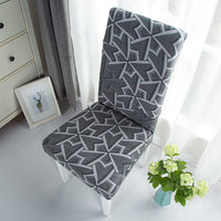 HKM-865491 Elastic Chair Cushion Cover for Home and Hotel – Modern Geometric Styles, Polyester Fiber, Versatile Use