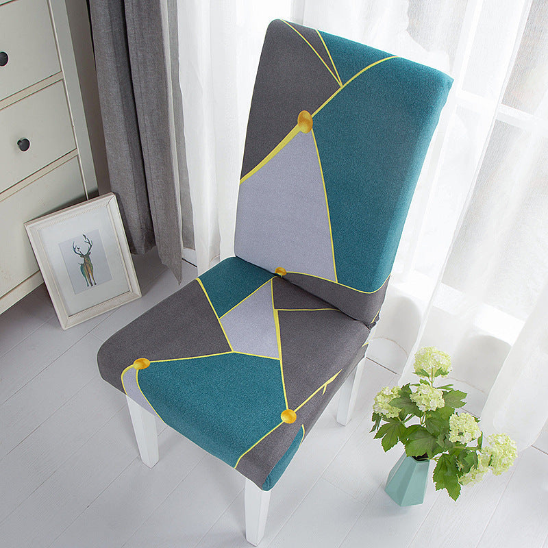 HKM-865491 Elastic Chair Cushion Cover for Home and Hotel – Modern Geometric Styles, Polyester Fiber, Versatile Use