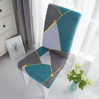 HKM-865491 Elastic Chair Cushion Cover for Home and Hotel – Modern Geometric Styles, Polyester Fiber, Versatile Use
