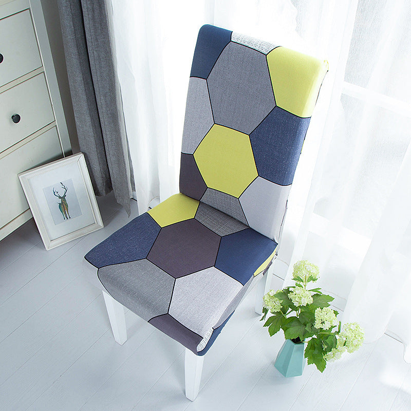 HKM-865491 Elastic Chair Cushion Cover for Home and Hotel – Modern Geometric Styles, Polyester Fiber, Versatile Use