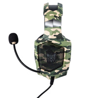 HKM-865491 K8 Camouflage Gaming Headphones with 3.5mm Plug for PS4, Xbox One, iPhone, and iPad