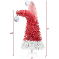 HKM-865555 6FT Bendable Santa Hat Style Artificial Christmas Tree with 1250 Branch Tips and 300 LED Lights