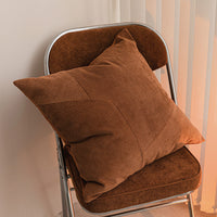 HKM-865555 Modern Minimalist Reddish Brown Pillowcases with Optional Core - 50X50cm