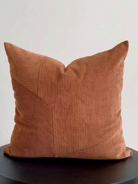 HKM-865555 Modern Minimalist Reddish Brown Pillowcases with Optional Core - 50X50cm