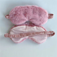 HKM-865747 Soft Imitation Rabbit Hair Plush Eye Mask for Comfortable Sleep and Relaxation