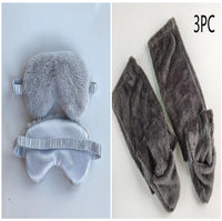 HKM-865747 Soft Imitation Rabbit Hair Plush Eye Mask for Comfortable Sleep and Relaxation
