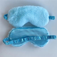 HKM-865747 Soft Imitation Rabbit Hair Plush Eye Mask for Comfortable Sleep and Relaxation