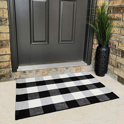 HKM-865811 Cotton Buffalo Plaid Area Rugs - Available in 60x90cm and 60x130cm Sizes