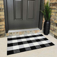 HKM-865811 Cotton Buffalo Plaid Area Rugs - Available in 60x90cm and 60x130cm Sizes