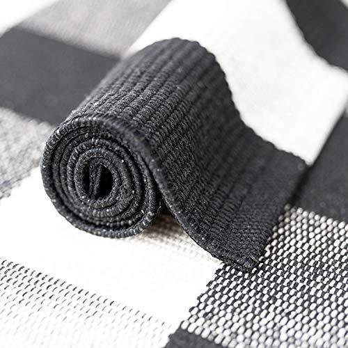 HKM-865811 Cotton Buffalo Plaid Area Rugs - Available in 60x90cm and 60x130cm Sizes