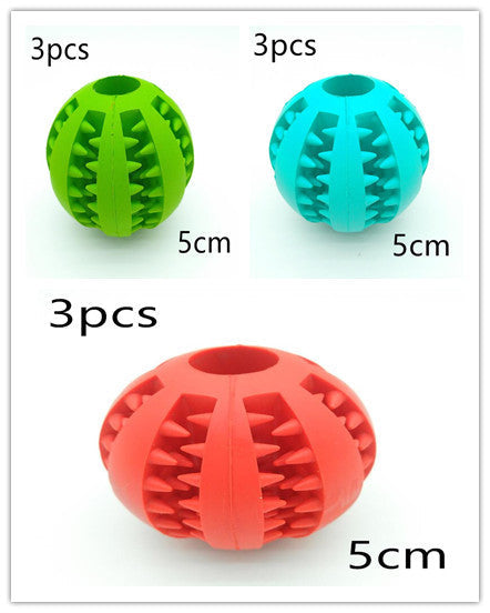 HKM-865875 Pet Slow Feeder Dog Toy Cute Funny Rubber Dog Ball Toy