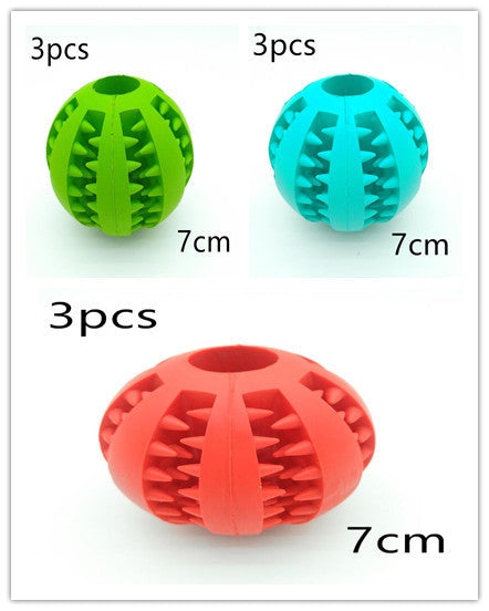 HKM-865875 Pet Slow Feeder Dog Toy Cute Funny Rubber Dog Ball Toy