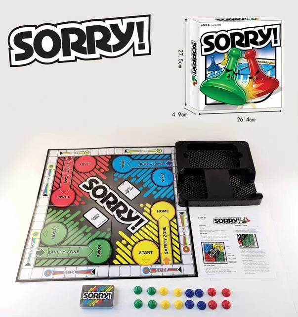 HKM-866387 Educational Mini Sorry Board Game for Kids and Family Fun, Ages 2-14, EPT697262