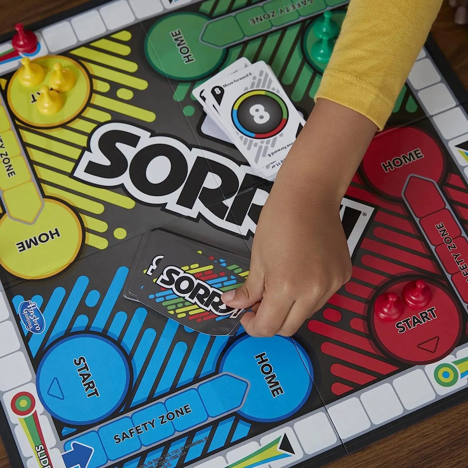 HKM-866387 Educational Mini Sorry Board Game for Kids and Family Fun, Ages 2-14, EPT697262