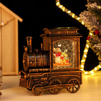 HKM-866387 Luminous Christmas Train Decoration with Music and Warm White Light