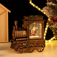 HKM-866387 Luminous Christmas Train Decoration with Music and Warm White Light