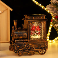 HKM-866387 Luminous Christmas Train Decoration with Music and Warm White Light