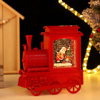 HKM-866387 Luminous Christmas Train Decoration with Music and Warm White Light