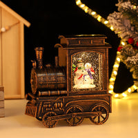 HKM-866387 Luminous Christmas Train Decoration with Music and Warm White Light