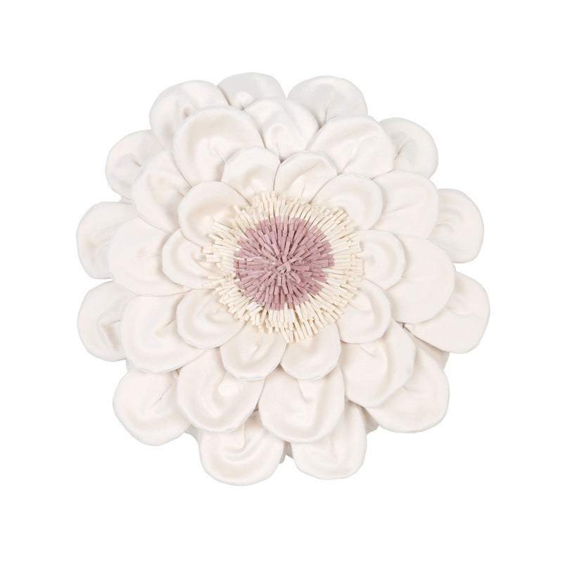 HKM-866387 Three-Dimensional Embroidered Flannel Pillowcase with Floral Design - 45x45cm