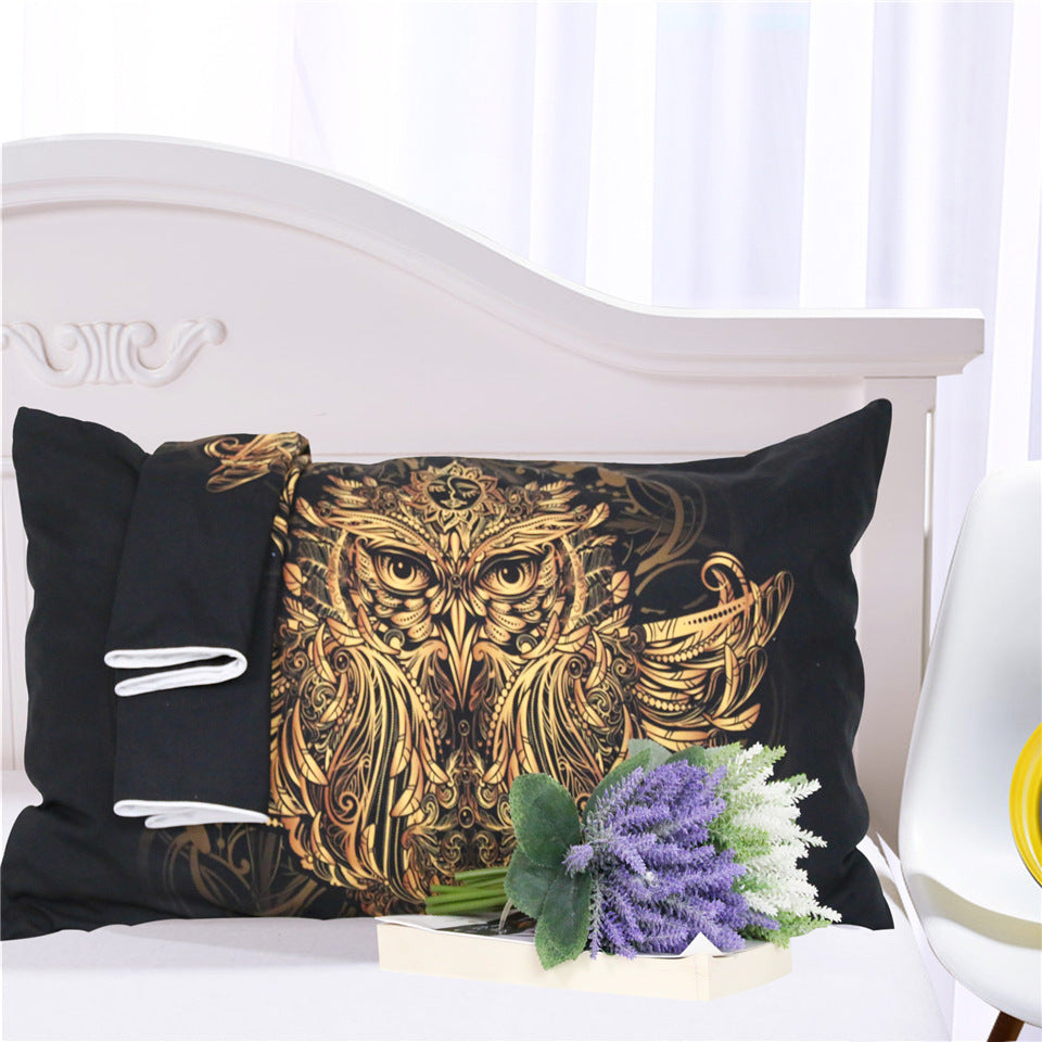 HKM-866579 Owl Wind Chimes Bedding Set - Duvet Cover and Pillow Shams in Various Sizes