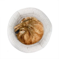 HKM-866963 Semi-closed Round Ice Velvet Pet Deep Sleep Bed