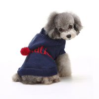 HKM-867091 Cozy Polyester Pet Sweater - Available in Pink, Gray, Black, Red, and Blue, Sizes XS to XXL