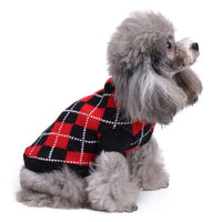 HKM-867091 Cozy Polyester Pet Sweater - Available in Pink, Gray, Black, Red, and Blue, Sizes XS to XXL