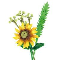 HKM-867155 Sunflower Bouquet 3D Block Ornament DIY Assembly Kit for Ages 8 and Up