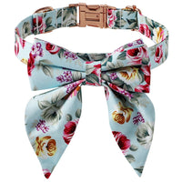 HKM-867283 Cotton Rose Gold Buckle Dog Collar