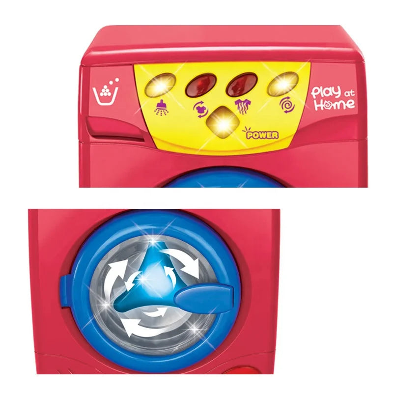 KTX-867411 Mini Electric Washing Machine Toy for Kids - Pretend Play for Ages 2-7 Years