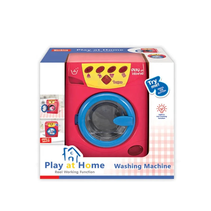 KTX-867411 Mini Electric Washing Machine Toy for Kids - Pretend Play for Ages 2-7 Years