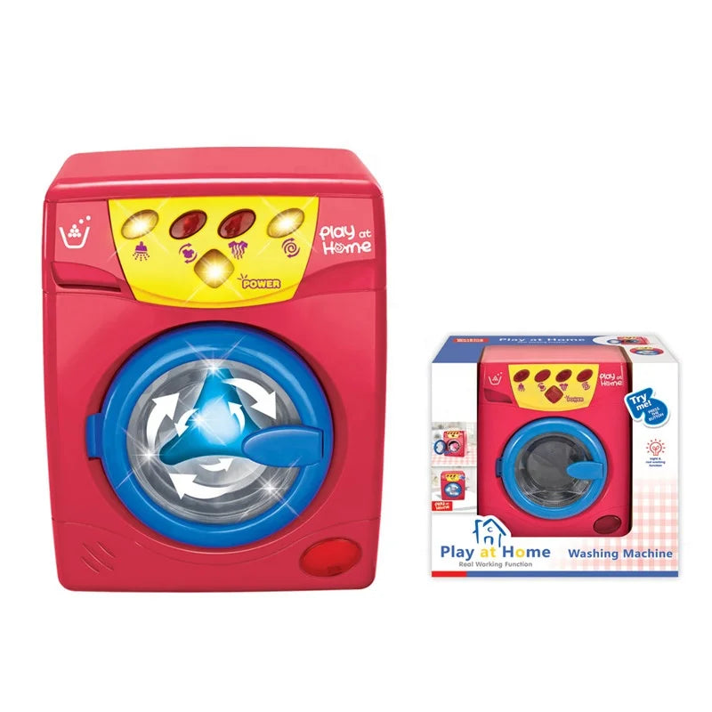 KTX-867411 Mini Electric Washing Machine Toy for Kids - Pretend Play for Ages 2-7 Years
