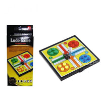 HKM-867539 Mini Folding Magnetic Chess Ludo Checkers Game Set for Kids - Travel Size 13x13 cm