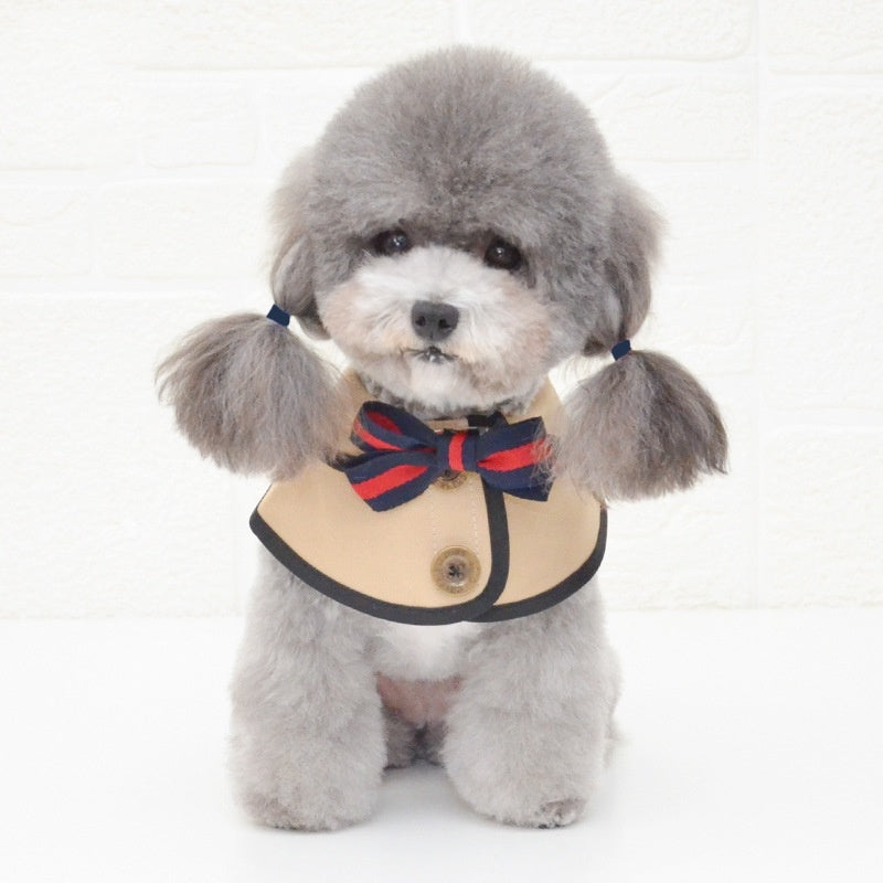 HKM-867667 Casual Pet Bow Tie with Cotton Saliva Towel for Dogs and Cats - Sizes S, M, L Available