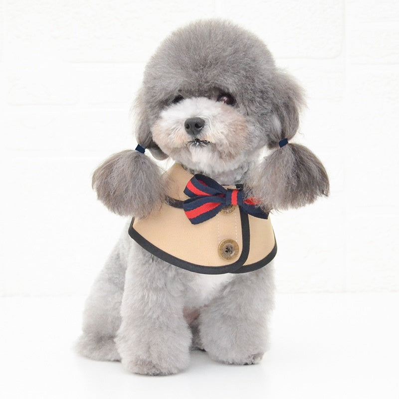 HKM-867667 Casual Pet Bow Tie with Cotton Saliva Towel for Dogs and Cats - Sizes S, M, L Available