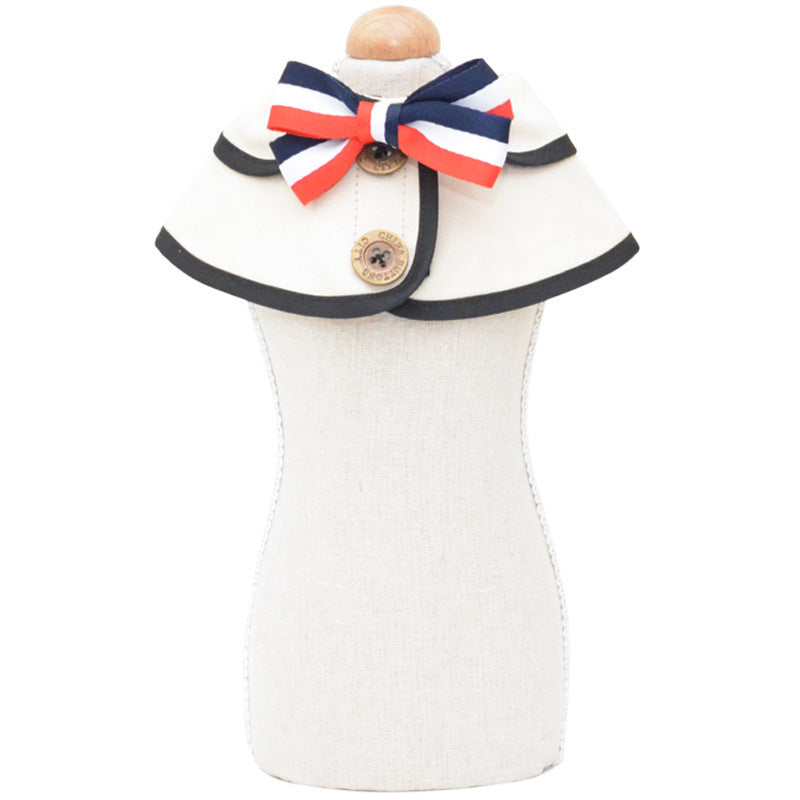 HKM-867667 Casual Pet Bow Tie with Cotton Saliva Towel for Dogs and Cats - Sizes S, M, L Available