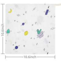 HKM-867731 Double Layer Bamboo Cotton Baby Gauze Saliva Towel with Various Fun Patterns for Infants and Toddlers
